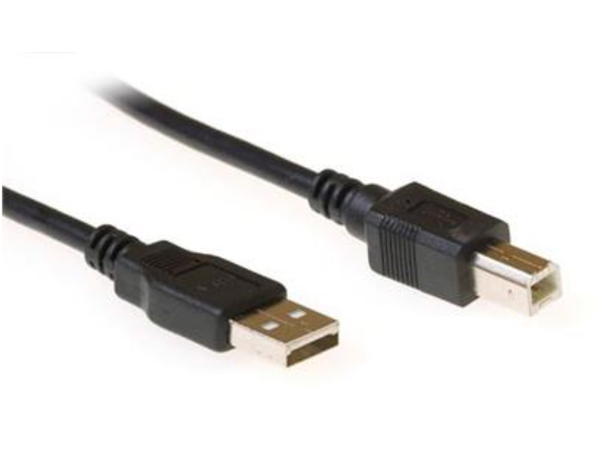 Kabel USB2  A-B - 3,0 m ACT A-B USB Kabel Svart