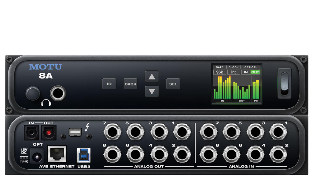 MOTU 8A TB & USB2 Audio interface AVB TB & USB2, 16 analoge