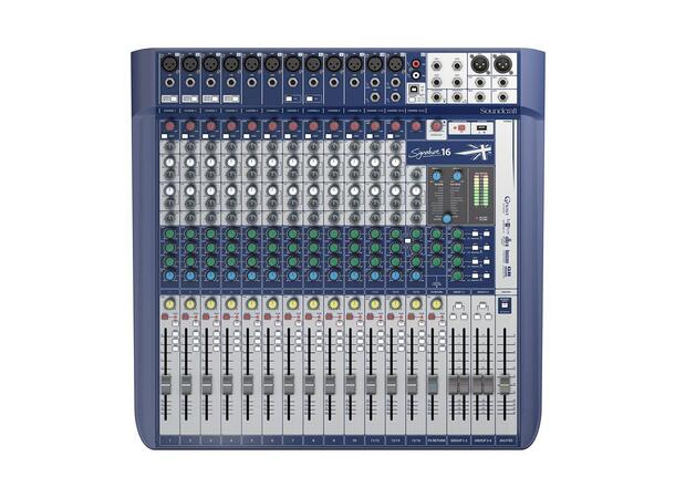 Soundcraft Signature 16 | 12 mik, 4xEQ 4 aux, Lexicon, USB