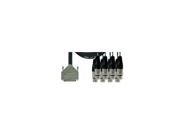 Cordial DB25-XLR-F kabel M-F  5,0m Multikabel DB 25 tascam pin-out- XLR Hun 