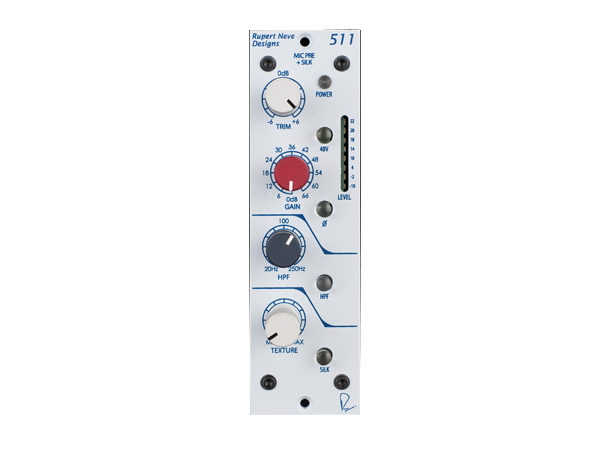 Rupert Neve 511 Mic Pre med Silk 500 Serie Micpre med trinnløs Silk