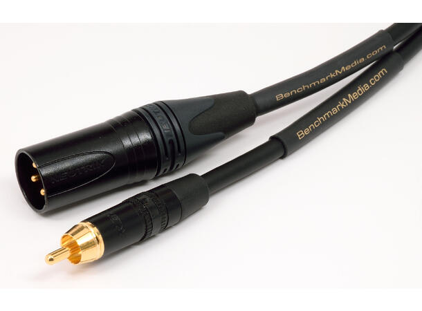 Benchmark (canare) XLR-RCA 3 ft cable XLRm/RCAm (Pin 3 to RCA Shield) 