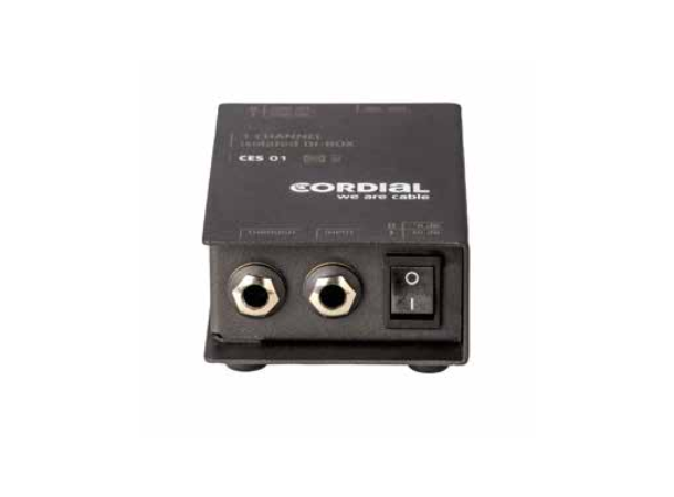Cordial DI-BOX med ground lift, 30dB pad Passiv DI boks i sortlakkert stål 