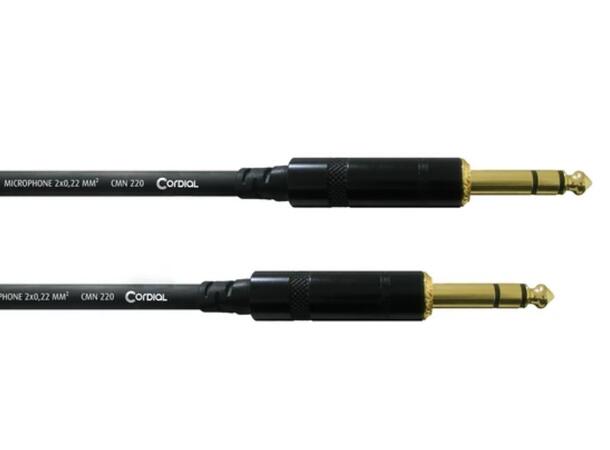 Cordial Essentials TRS Jack 0,6m Balansert kabel, 3-pin jack han til han 