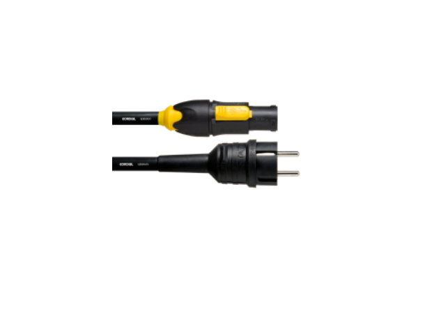 Cordial POWERCON® True1 kabel  1,5m powerCON True1 til Schuko støpsel 240v