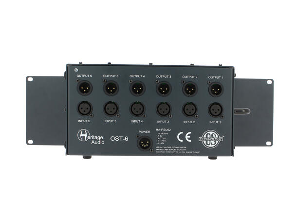 Heritage Audio OST6 500-Rack 6-slot 500 Serie rack, 6 slot, OST 