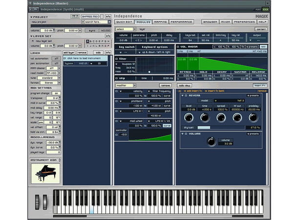 Magix Independence Basic Softsynth Suite-500 patches ELEKTRONISK LEVERING 
