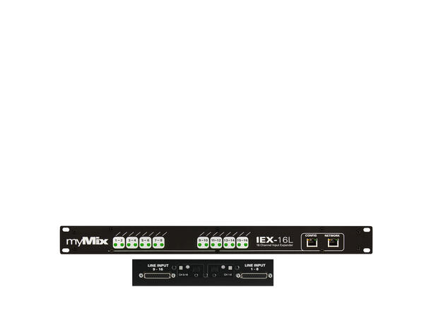 MyMix IEX-16L-A input expander for myMix 16-channel Digital ADAT og analog DB25 