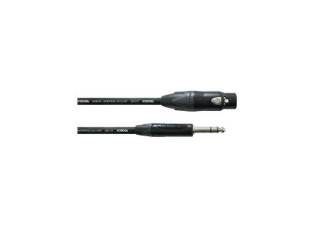 Cordial XLR F - st.jack10m SELECT XLR hun/Jack han 6 3mm Neutrik10m 