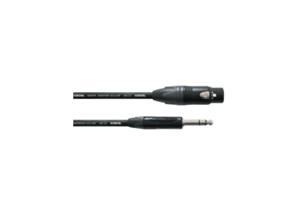 Cordial XLR F - st.jack10m SELECT XLR hun/Jack han 6 3mm Neutrik10m