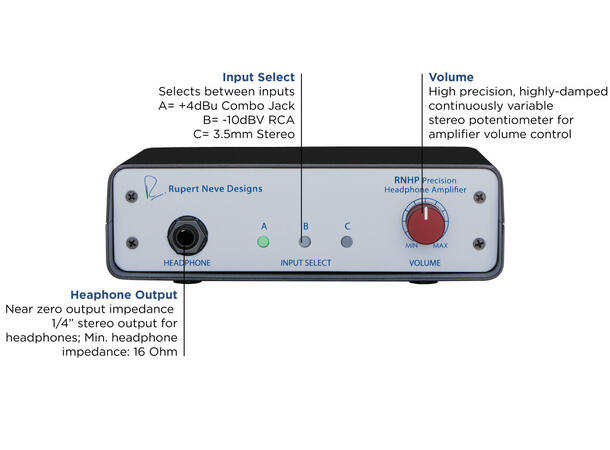 Rupert Neve RNHP Hodetelefonforsterker Headphone Amplifier Precision 