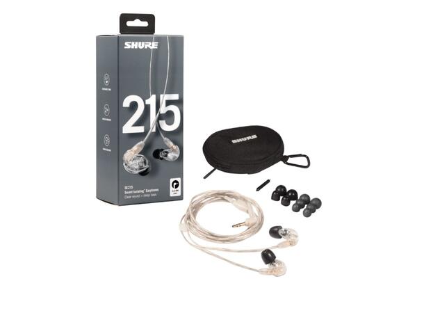 Shure SE215 PRO Earphones EAC64 - CLEAR Isolating, clear 
