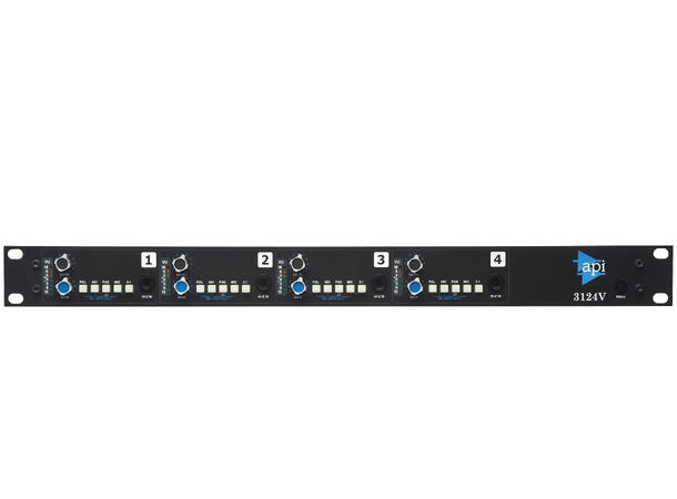 API 3124V Discrete 4 kanals Mic/Line DI Micpre 4 ch med utgangsnivå 