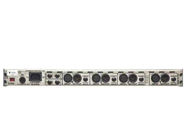 API 3124V Discrete 4 kanals Mic/Line DI Micpre 4 ch med utgangsnivå 
