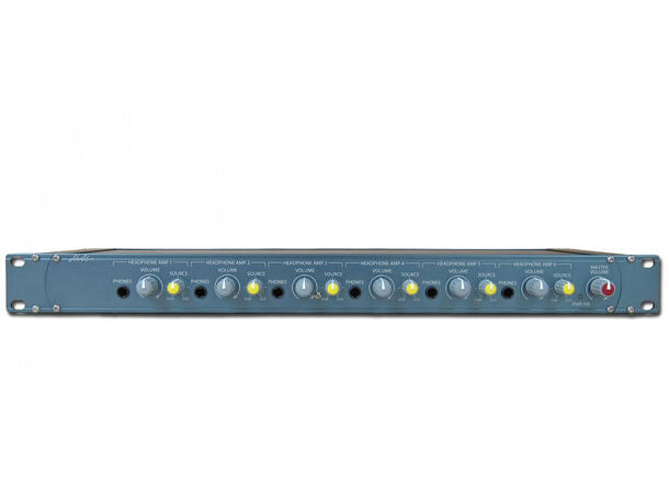 Glensound HA6+ Hodetelefonforsterker 2 stereo inn, 6 stereo ut 32-1000 ohms 
