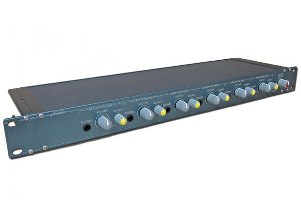 Glensound HA6+ Hodetelefonforsterker 2 stereo inn, 6 stereo ut 32-1000 ohms 