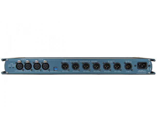 Glensound HA6+ Hodetelefonforsterker 2 stereo inn, 6 stereo ut 32-1000 ohms 