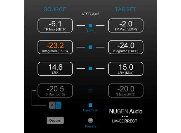 Nugen Audio LM­Correct 2 Loudness quick ­fix too