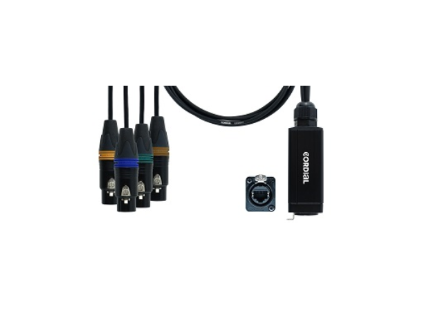 Cordial Ethercon Quad XLR F multikabel ETHERCON QUAD DMX-AES/EBU-ADAPTERS 