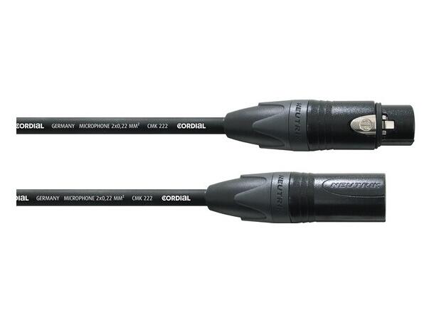 Cordial XLR kabel F-M  2,5m SELECT Høystandard, Proff Neutrikplugg 