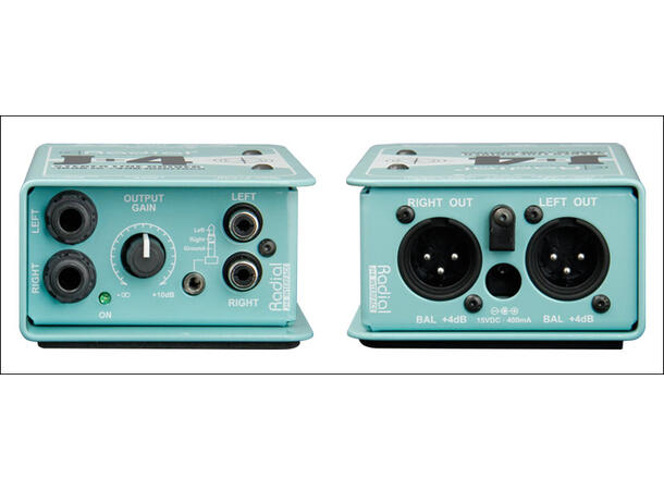 Radial J+4 Balanced -10dB to +4dB Signal Driver 