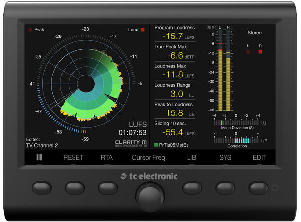 TC electronic Clarity M Meter 5.1 ITU BS.1770-4,ATSC A/85,EBU R128,TR-B32