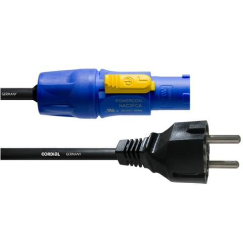 Cordial POWERCON&#174; kabel  3m powerCON til Schuko st&#248;psel 240v