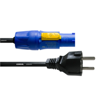 Cordial POWERCON® kabel  3m powerCON til Schuko støpsel 240v