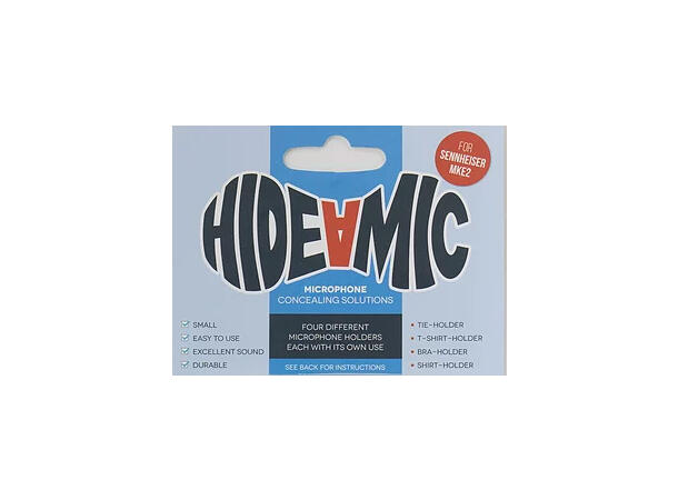 Hide-a-mic for Senneheiser MKE2 4 different holders in case, White