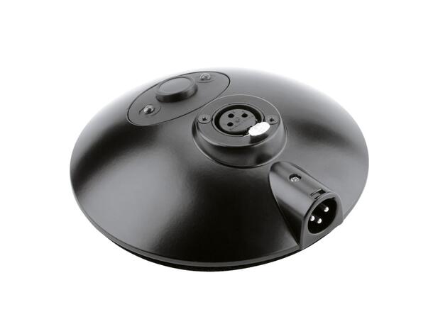 K&M 29377 Microphone Table base Base 130 mm, 3-pin XLR,  push- talkback 