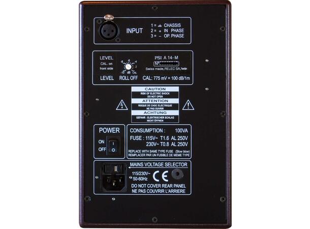 PSI Audio A14-M Broadcastmonitor rød 5,5" Aktive monitorer SPL 106/101 dB 