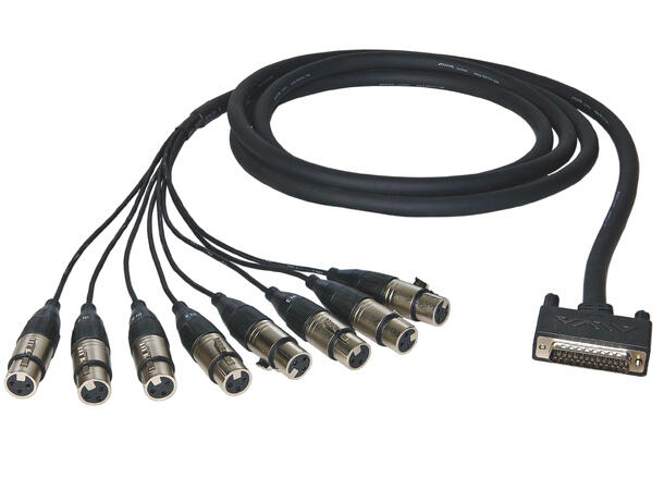 ALVA D-Sub 25 - 8x XLR Female  5 Meter DB25 multikabel XLR hun, analog 