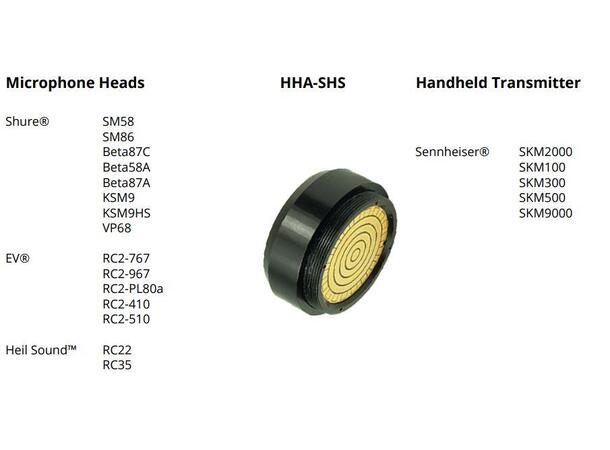 AMBIENT HHA-SHS Microphone Adapter Adapter Shure compatible to Sennheiser