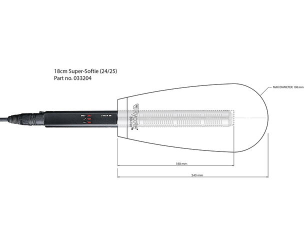 RYCOTE Super-Softie 15cm 19/22 Slip-on Windshield with 3D-Tex material 