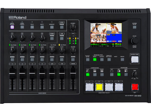 Roland VR-4HD 4 Ch. HD-HDMI AV switcher med USB3 streaming output 