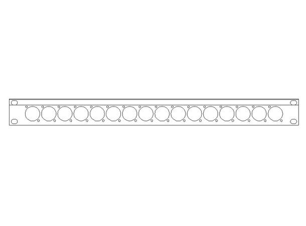 SMRT SP1116X 1U 16D m/skr til SB31 16 hulls panel til SB31