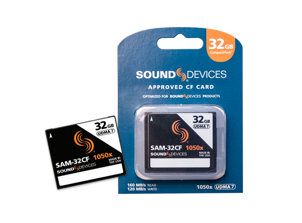 Sound Devices SAM-32CF II 32GB approved Compact Flash card