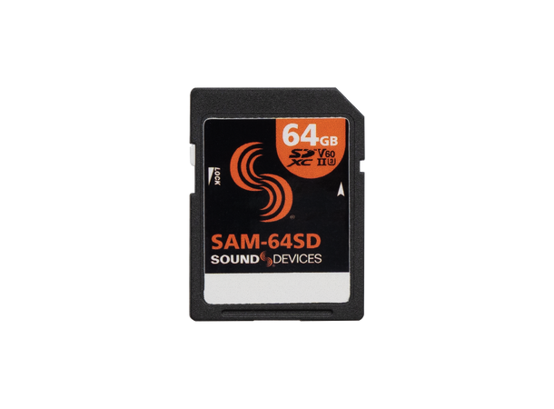Sound Devices SAM-64SD 64GB approved SD/SDHC card 