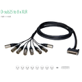 ALVA D-Sub 25 - 8x XLR Male  5 Meter DB25 multikabel til XLR Han, analog