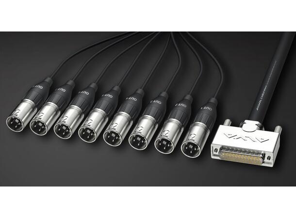 ALVA D-Sub 25 - 8x XLR Male  5 Meter DB25 multikabel til XLR Han, analog 