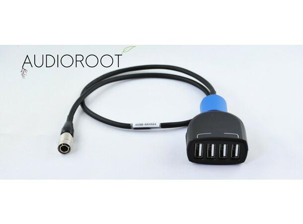 Audioroot eUSB-2XHRS4 10-24V Hirose DUAL USB 2400mA non-isolat 