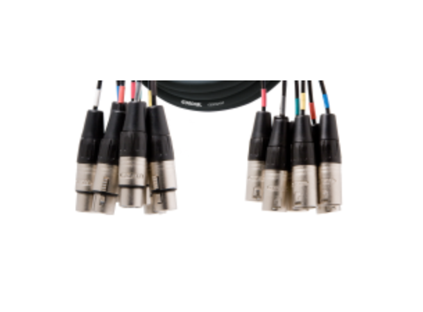 Cordial MultiCore 8 XLR-F til XLR-M, 3m INTRO XLR hun - XLR han 8 kabler