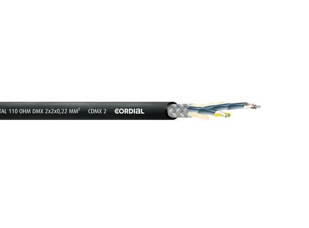 Cordial XLR 5 pins M-F 2,0 m CDMX 2 5-pole black fem / XLR male 5-pole black