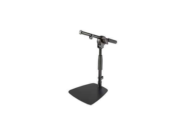 K&M 25995 Mikrofonstativ bord m/flat fot K&M lavt gulv eller bordstativ med galge 