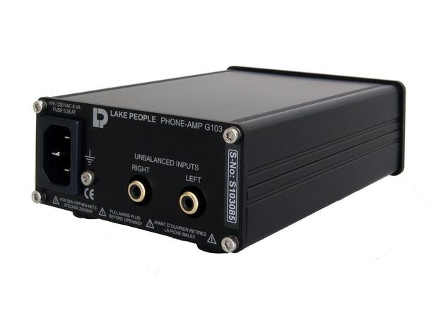 Lake People G103-S Hodetelefonforsterker headphone amp, ubalansert RCA inngang 