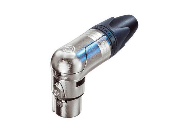 Neutrik kabel XLR 4P hun vinklet, nikkel 