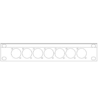 SMRT SP1207X 1U 7D m/skr til SB32 7 hulls panel til SMRT SB32