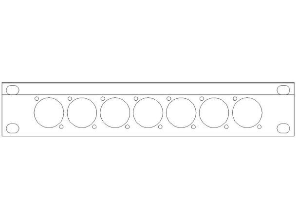 SMRT SP1207X 1U 7D m/skr til SB32 7 hulls panel til SMRT SB32