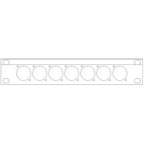 SMRT SP1207X 1U 7D m/skr til SB32 7 hulls panel til SMRT SB32