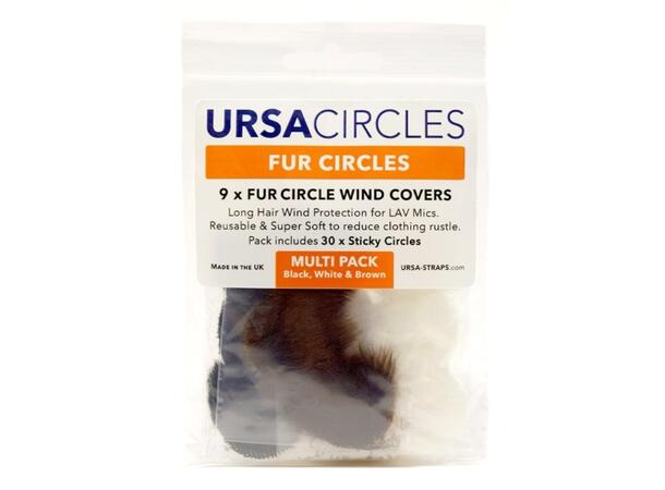 URSA 9x Fur Circles + 30x Stickies Multipack (3x: White, Black & Brown) 